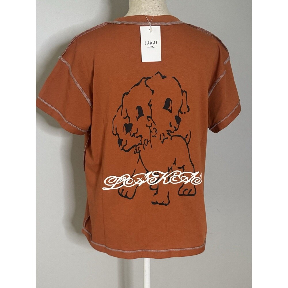 NEW Lakai Inside Out Lounge Tee Burnt Orange Size M Skater Grunge Streetwear